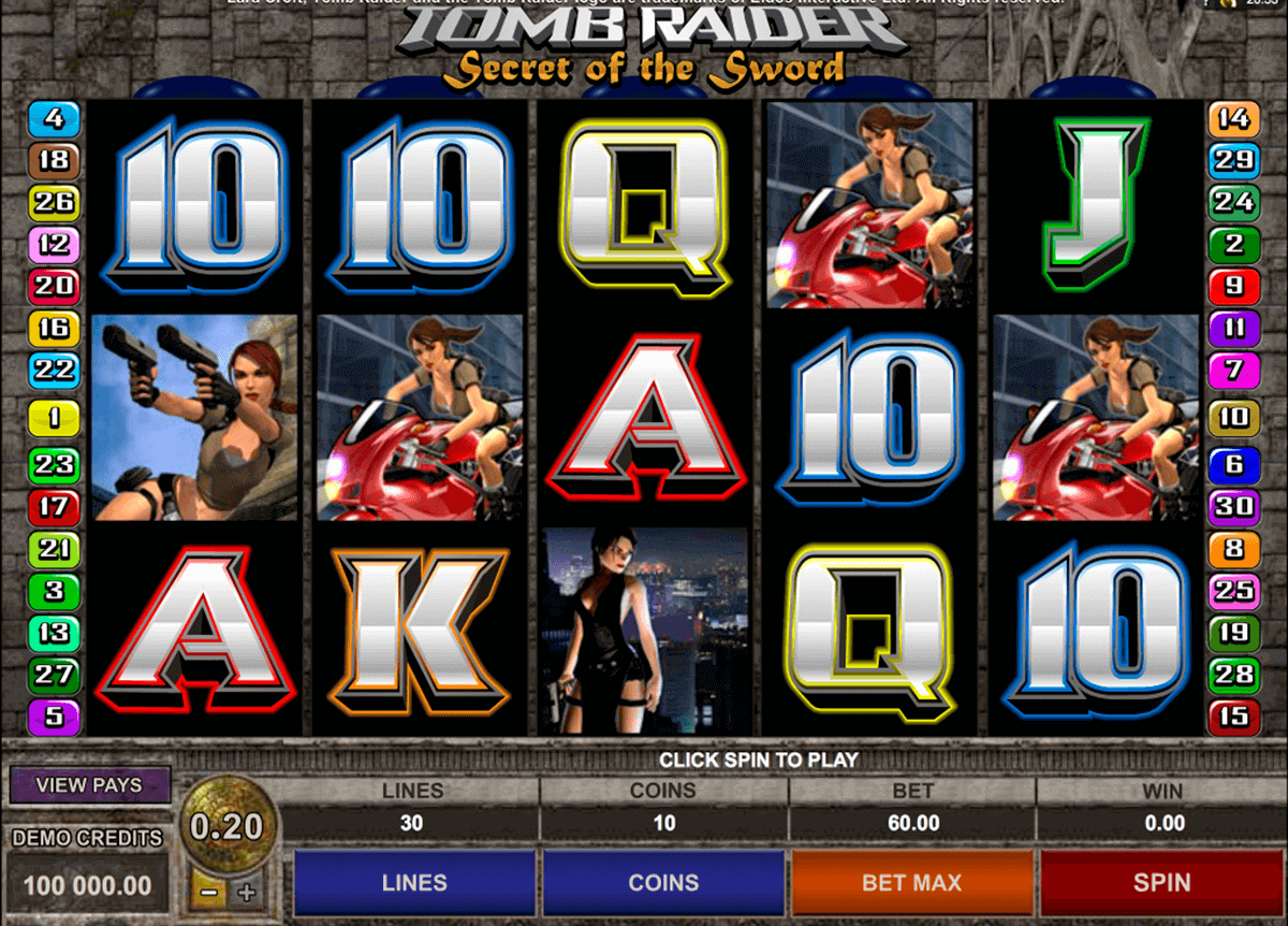 tomb raider ii microgaming pokie