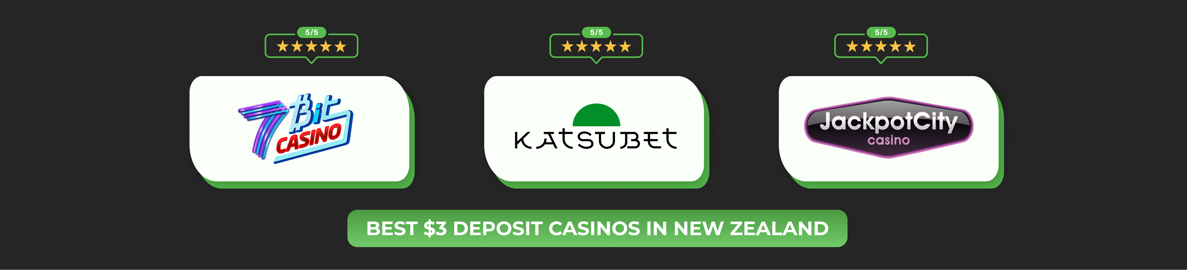 top 3 dollar deposit casinos new zealand
