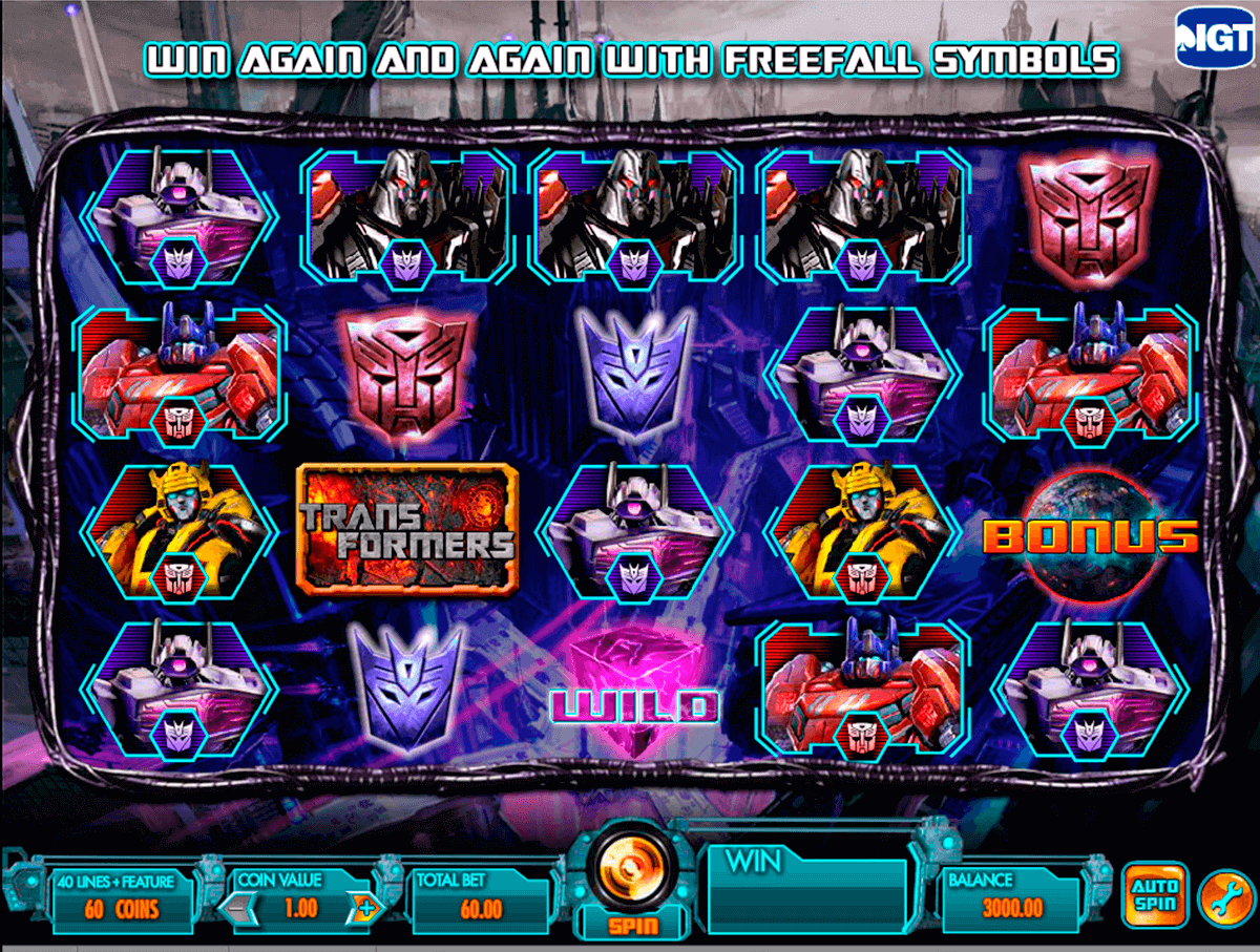 transformers battle for cybertron igt pokie 