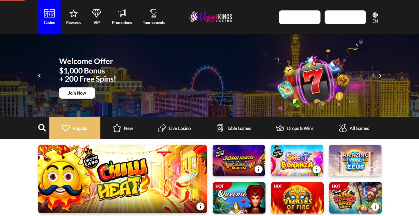 VegasKigns Online Casino NZ